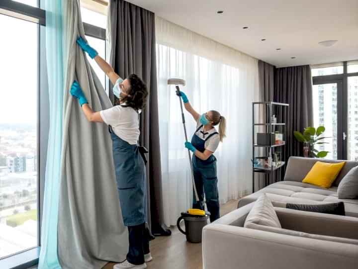 Химчистка штор на дому