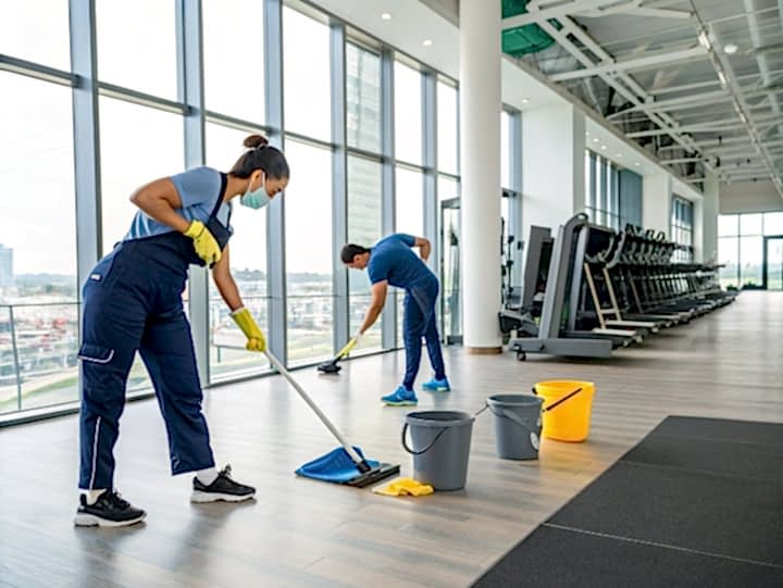 Генеральная уборка в фитнес-центре