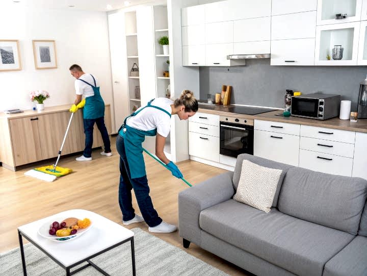 Регулярная уборка квартиры с кухней-гостинной