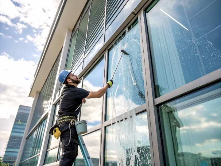 Мойка окон с удалением выселов  и гидрофобизацией