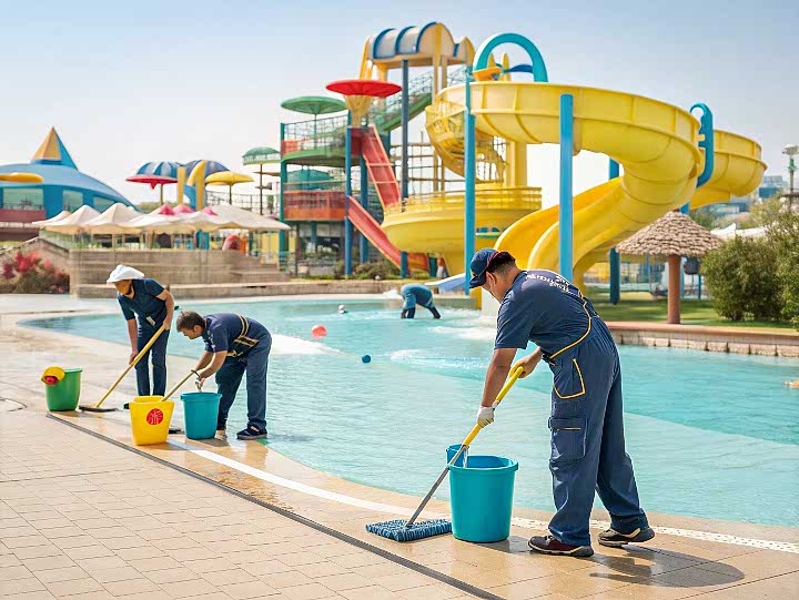 Регулярная уборка аквапарка