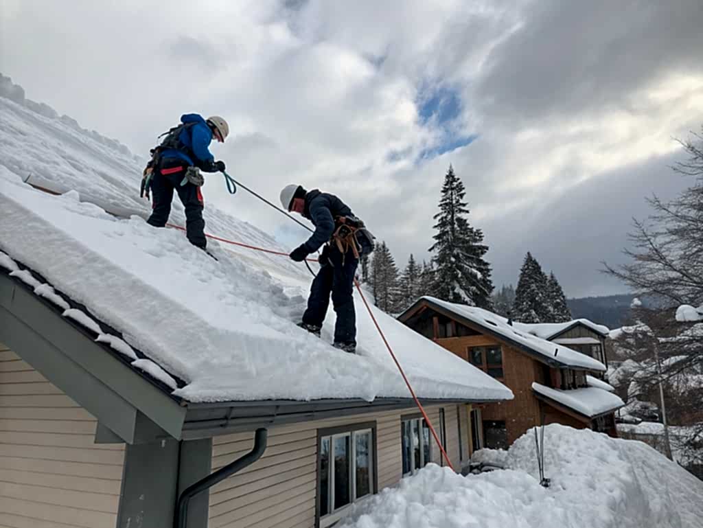 Услуги по уборке кровли от снега
