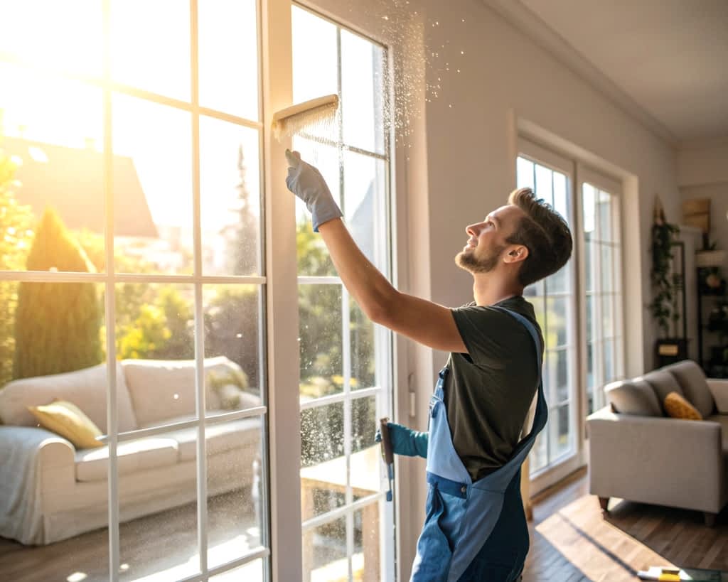 Мойка окон в 2-этажном доме