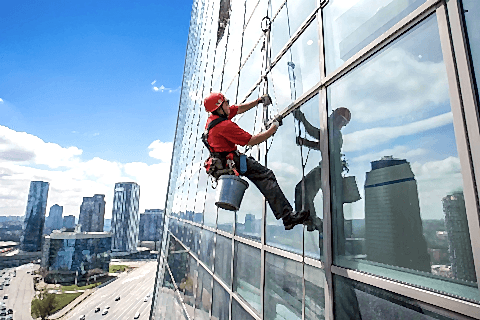 Высотная мойка окон и фасадов