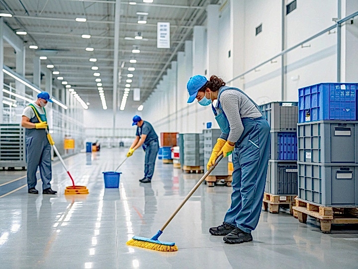 Уборка промышленно-складских помещений после ремонта