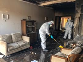 Уборка в квартире после пожара 80 м2