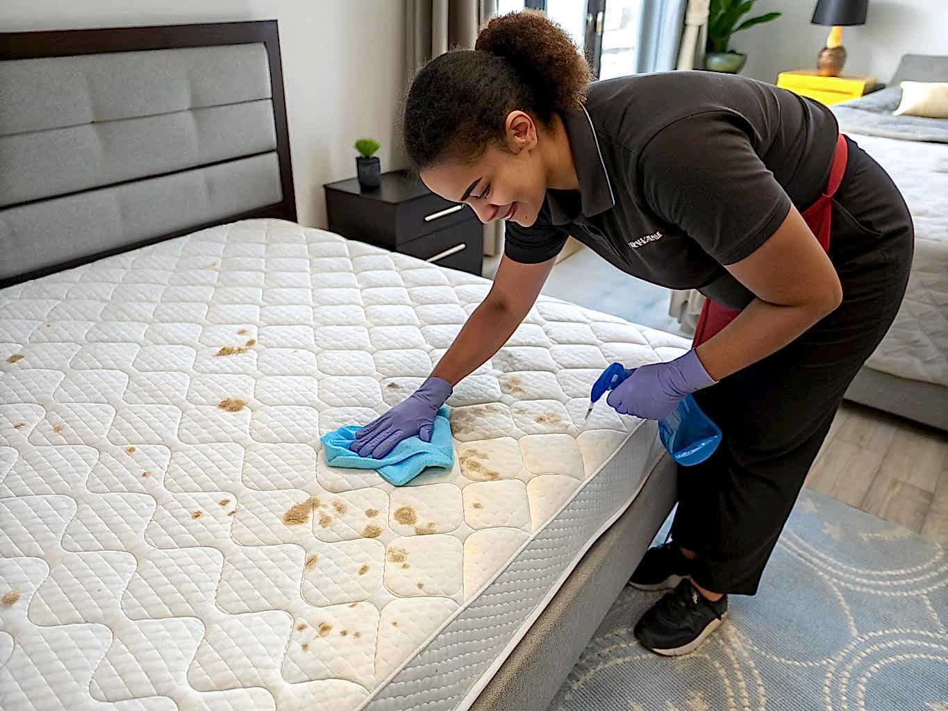 Удаление пятен с матрасов