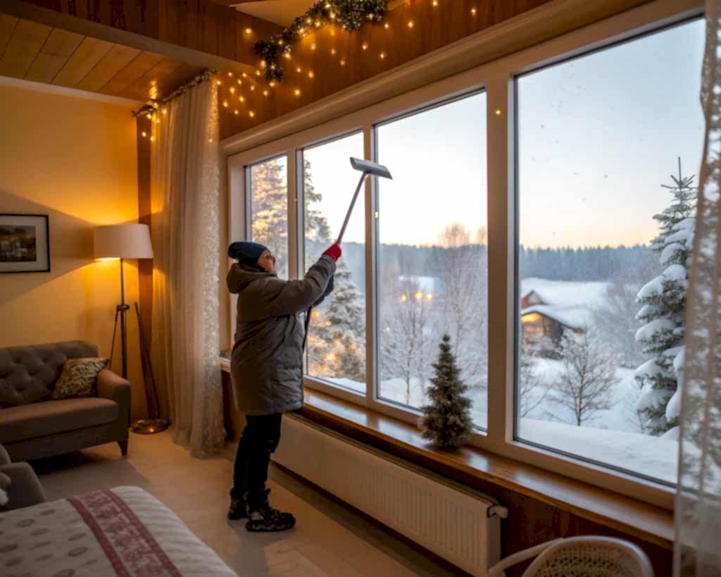 Мытье окон квартиры в зимний период