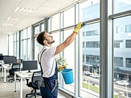 Мытье окон в офисном помещение