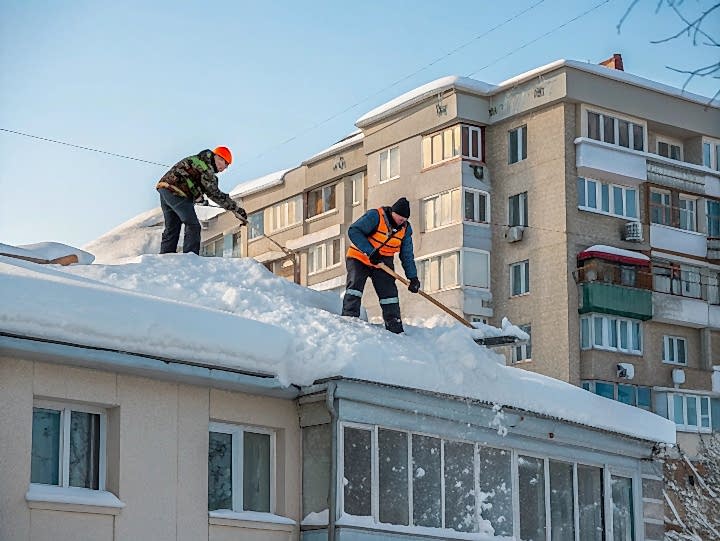 Услуги по очистке кровли от снега