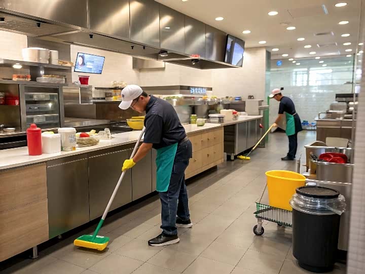 Уборка кафе после ремонта