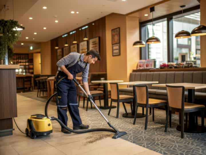 Уборка на кухне ресторана 40 м²