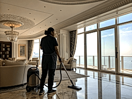 Элитная уборка зала в квартире