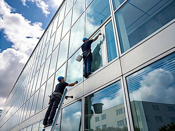 Мойка окон с удалением солнцезащитной пленки