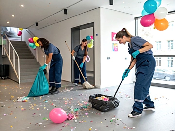 Уборка после выставки и представления