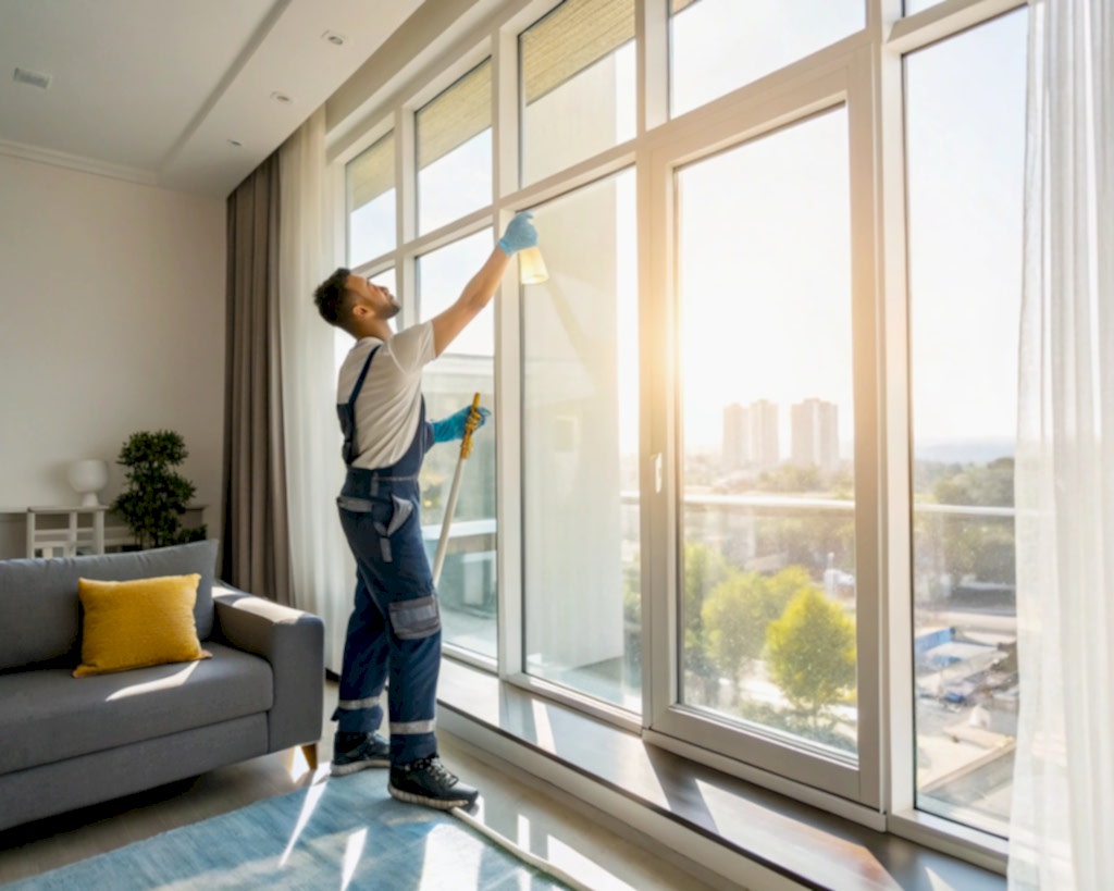 Мытье окон в двухкомнатной квартире