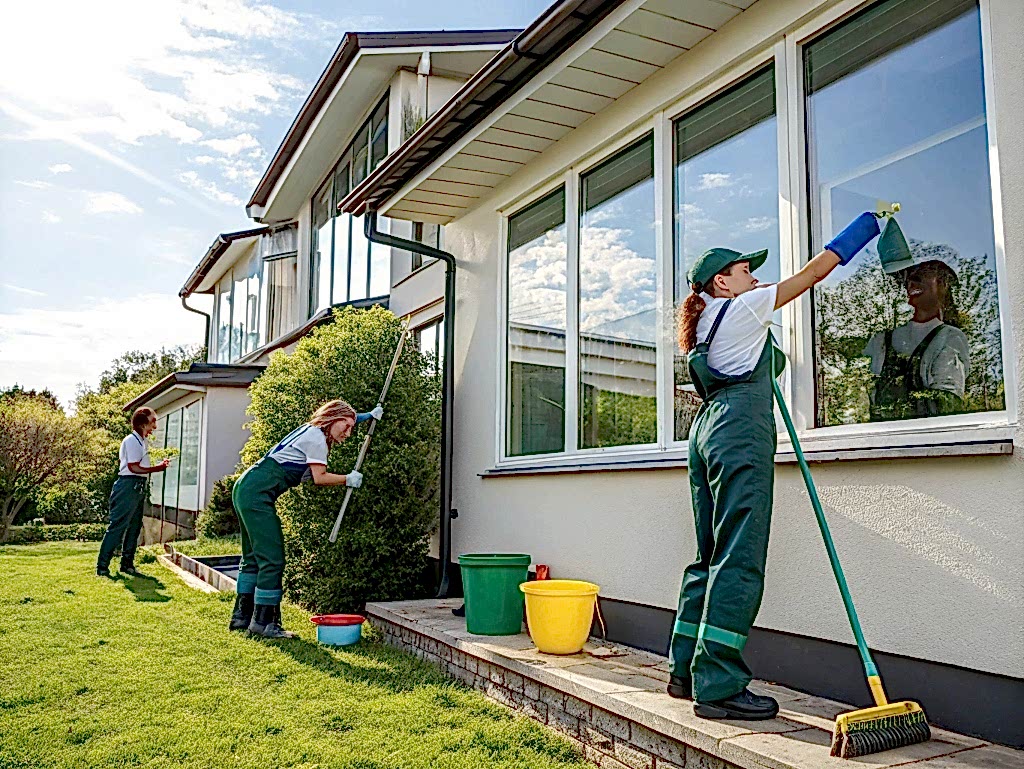 Генеральная уборка коттеджа с мойкой окон
