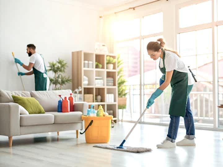 Уборка ванной 2-комнатной квартиры с чисткой пола