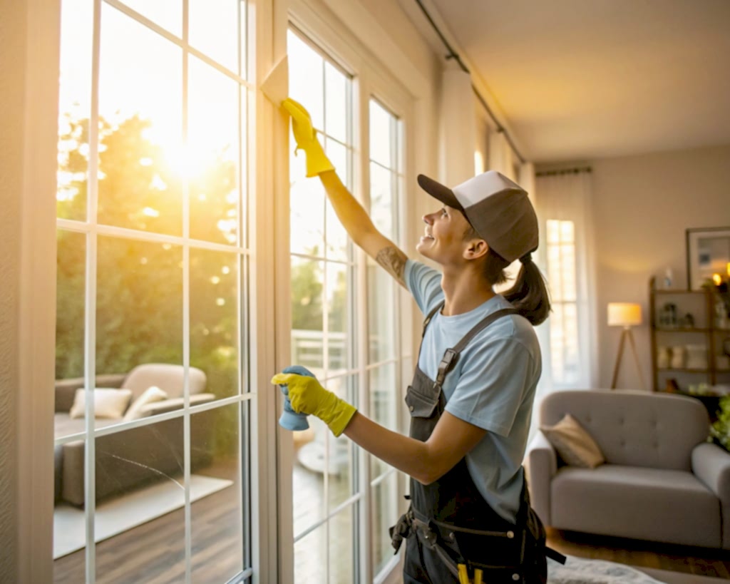 Мытье окон в 3-этажном доме