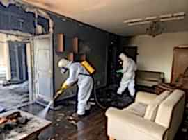 Уборка после пожара в двухкомнатной квартире 60 м2