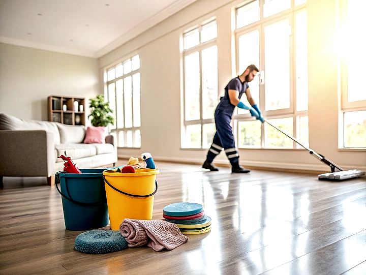 Уборка коттеджа после ремонта с полировкой пола