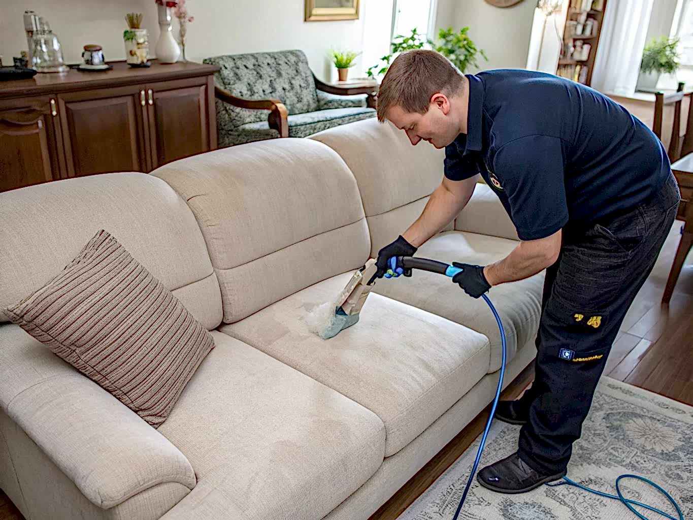 Химчистка мягкой мебели на дому 5 м²