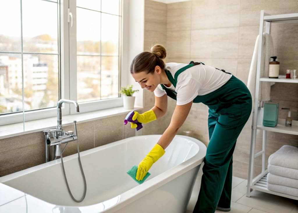 Комплексная уборка ванной комнаты 10 м²