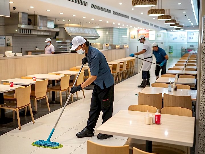 Генеральная уборка кафе и прилегающей территории