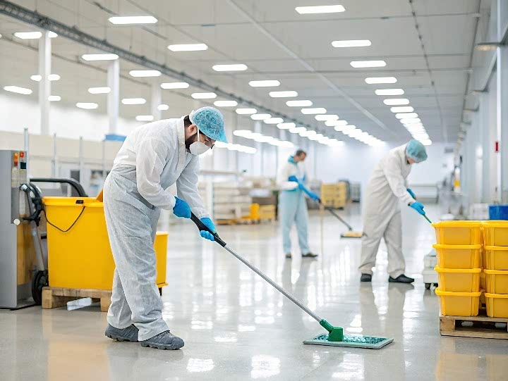 Влажная уборка производственных помещений