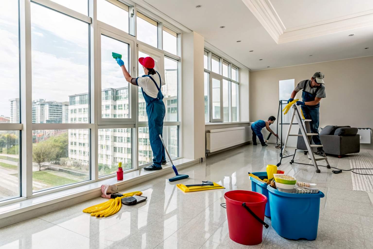 Уборка квартиры после ремонта с мойкой окон