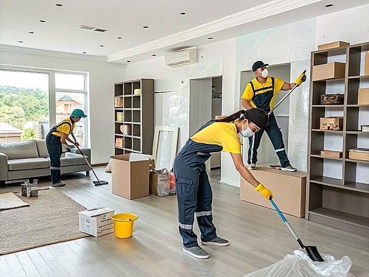 Клининг кухни и лестницы дома после ремонта