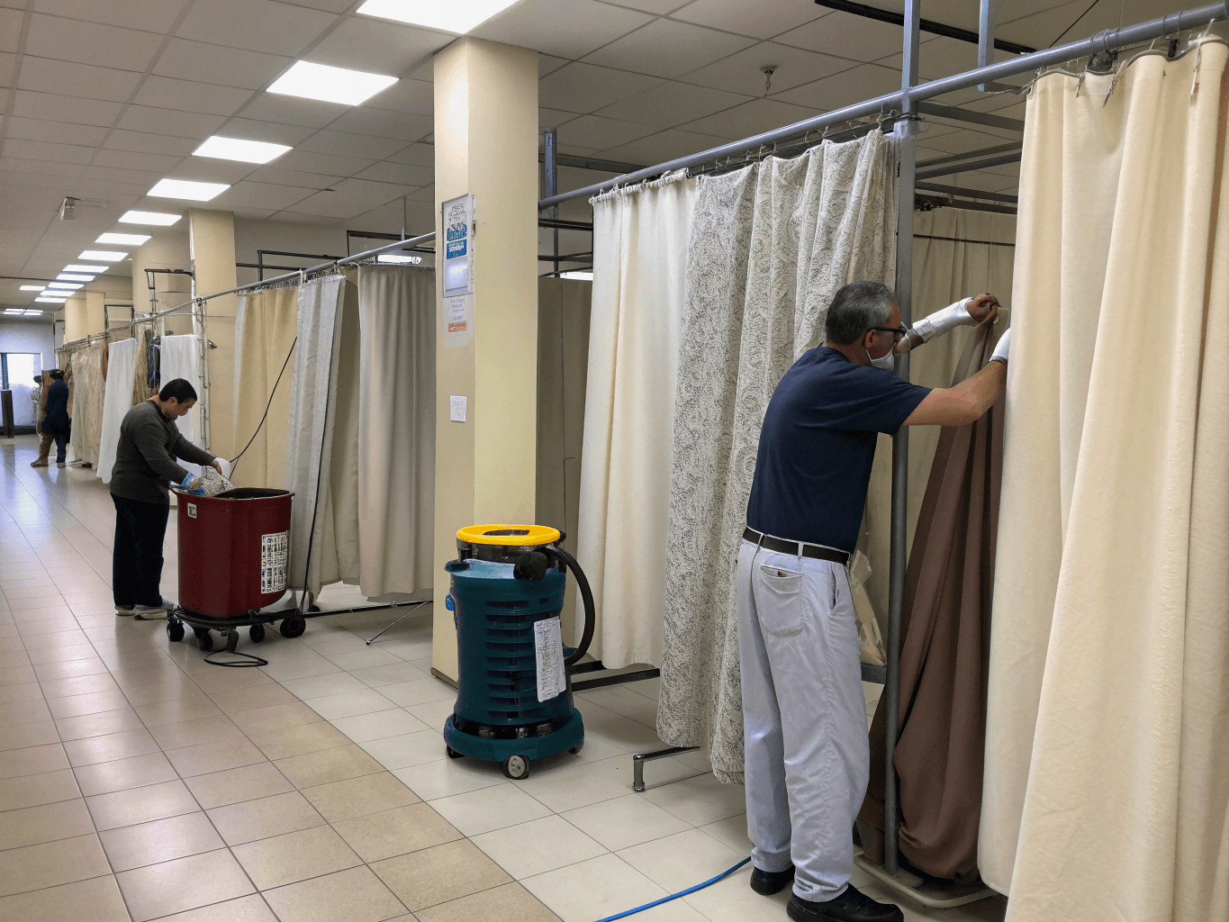 Сухая химчистка штор