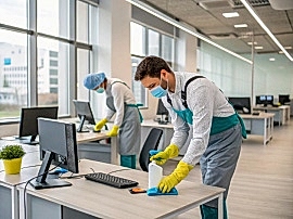 Уборка в офисном помещении антибактериальная 80 м2