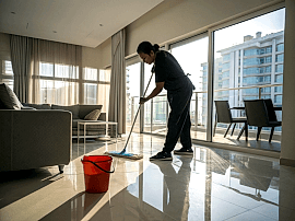Влажная уборка квартиры 53 м2