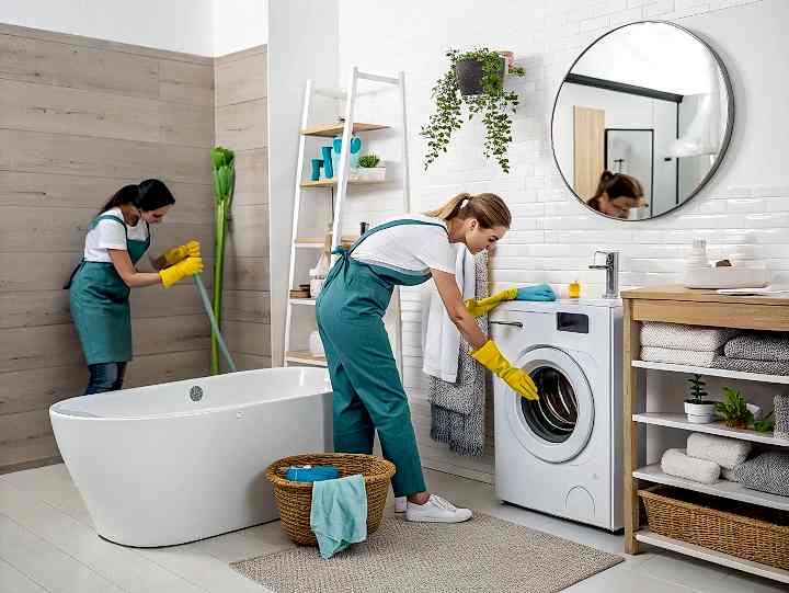 Генеральная уборка ванной комнаты и стиральной машины