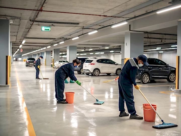 Генеральная уборка на парковке