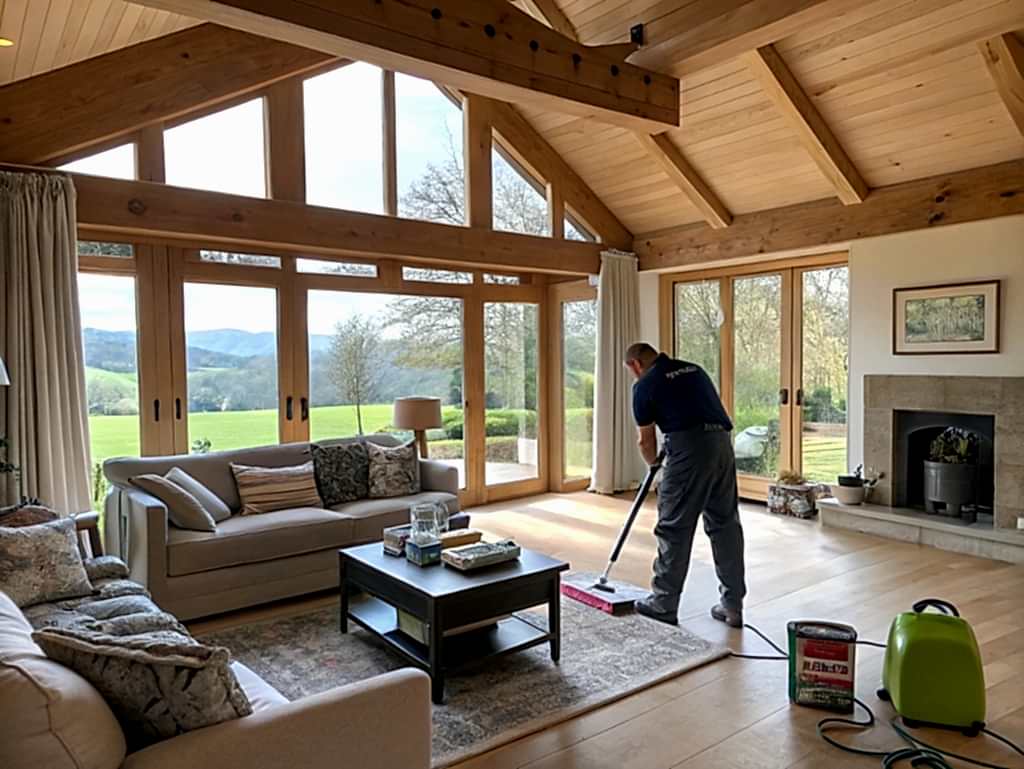 Уборка элитного коттеджа после косметического ремонта