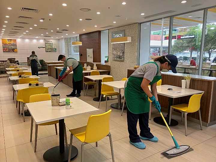 Уборка помещения ресторана
