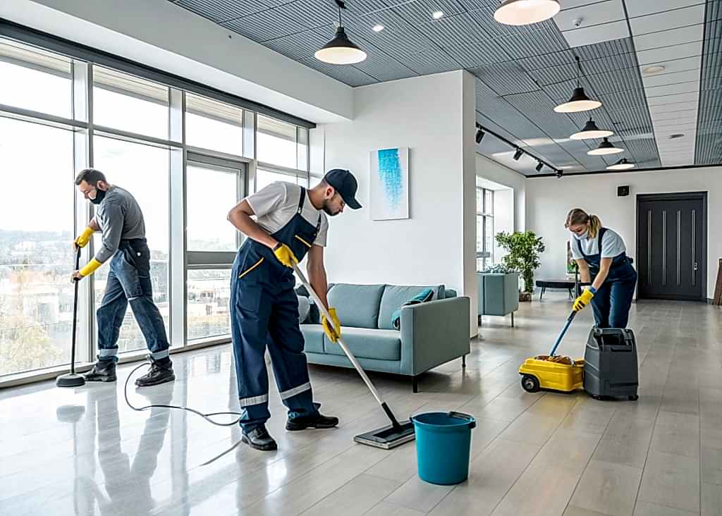 Уборка офисных помещений после ремонта
