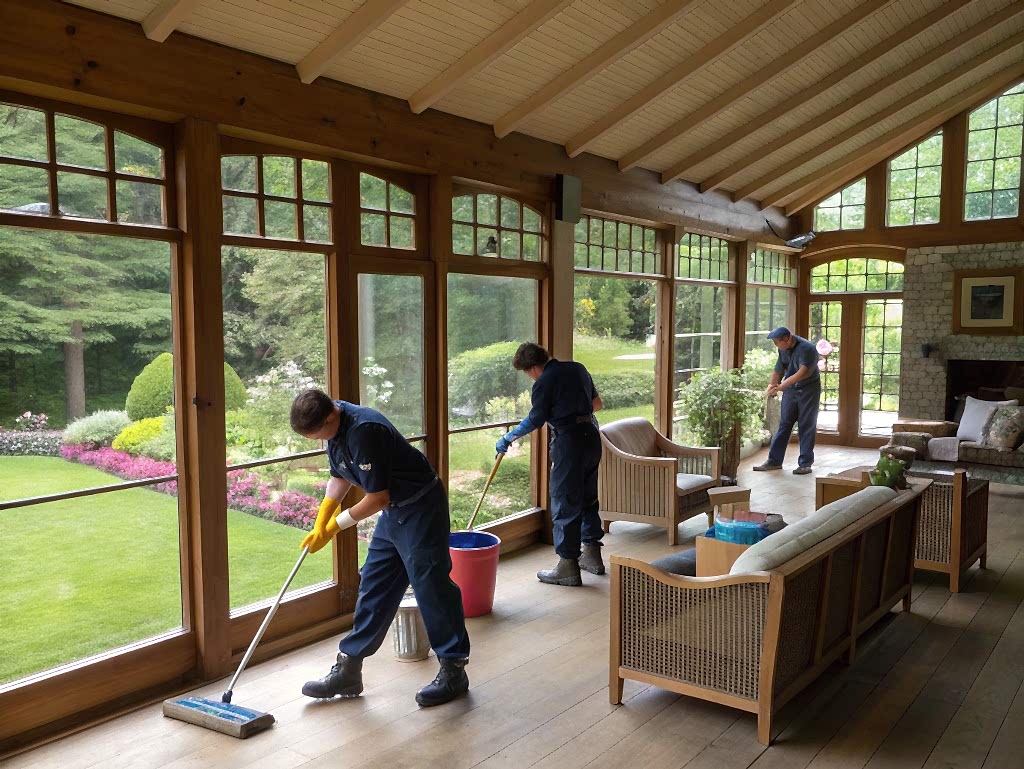 Регулярная уборка загородного коттеджа